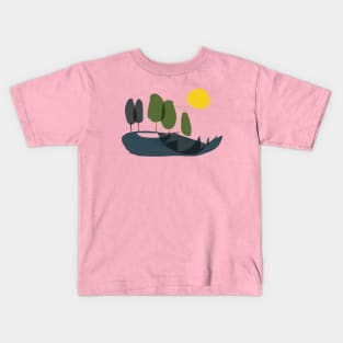 Tuscany Cypress Trees Kids T-Shirt